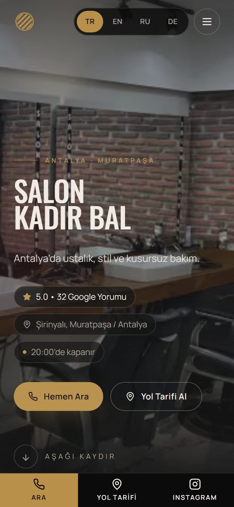 Salon Kadir Bal sitesi, mobil
