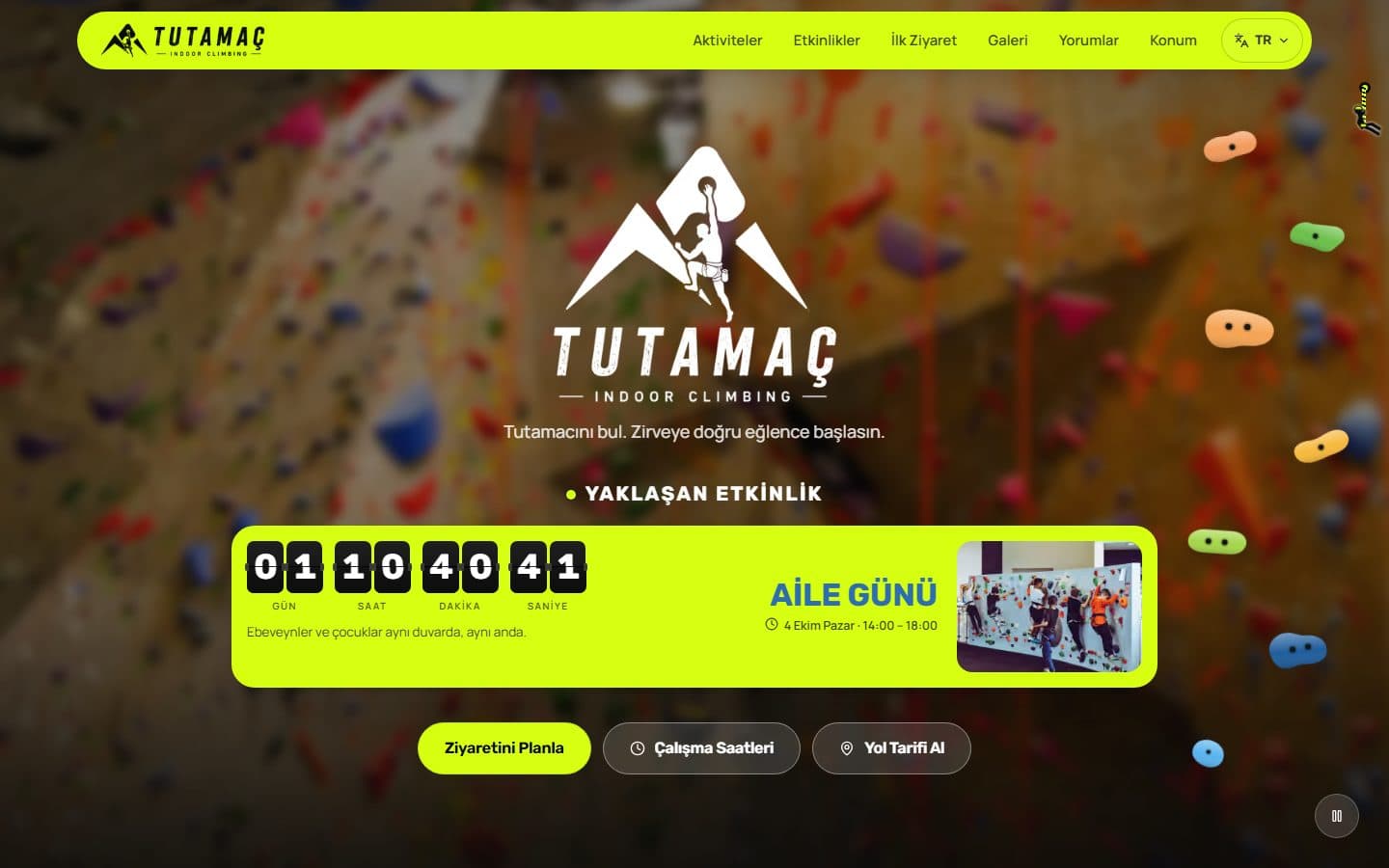 Tutamaç Climbing sitesi, masaüstü